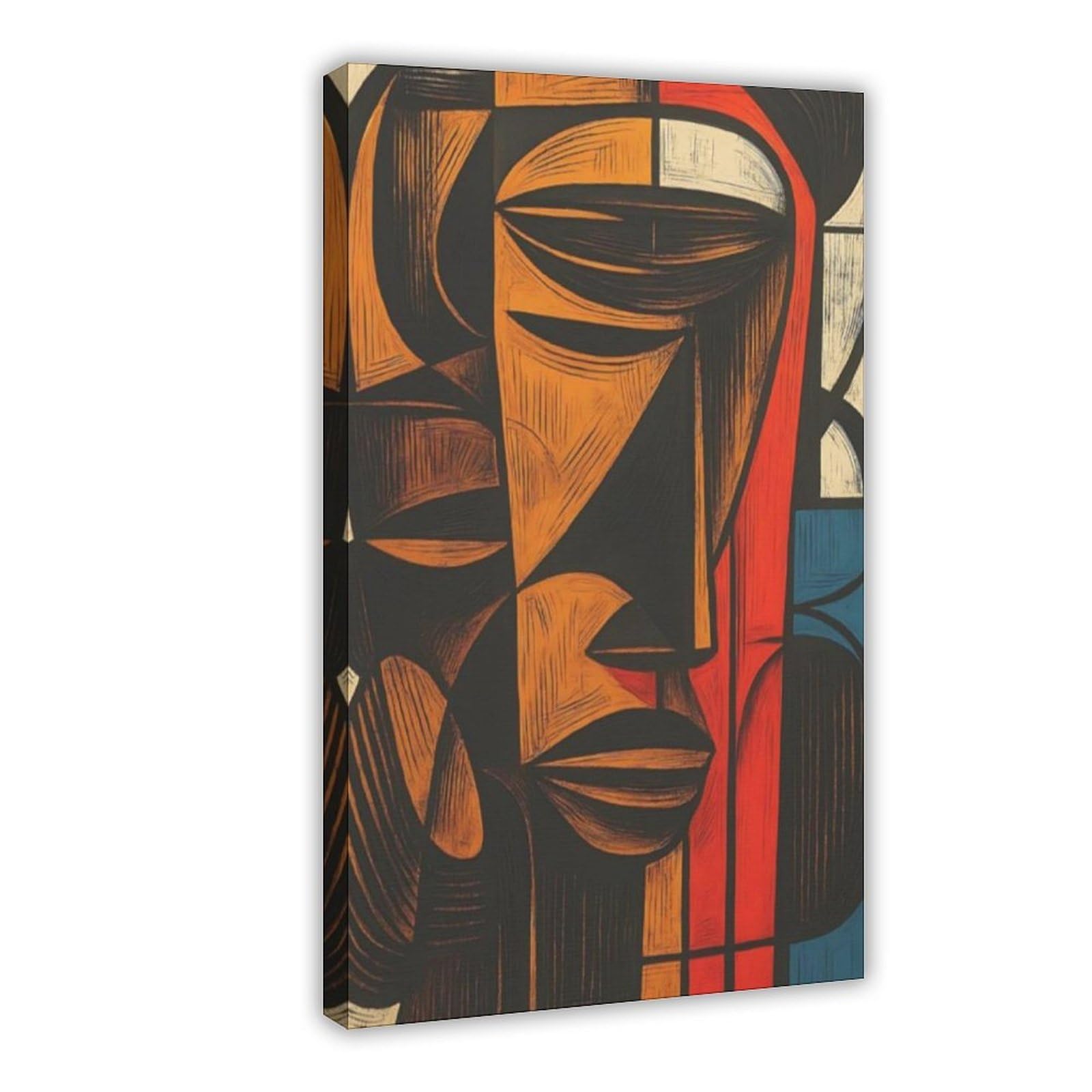 Utgn African Art, African Abstraction Canvas Poster Wall Art Print Picture Paintings 08X12inch(20X30cm)