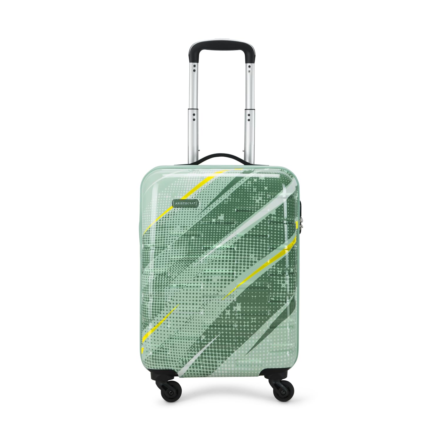 VIPHard Body Polycarbonate Unbreakable 360 Rotation 4 Spinner Wheels New Printed Aristocrat Radiant Hard Body Carry-On Luggage (Green, 56Cm+67Cm+78Cm) Set Of 3