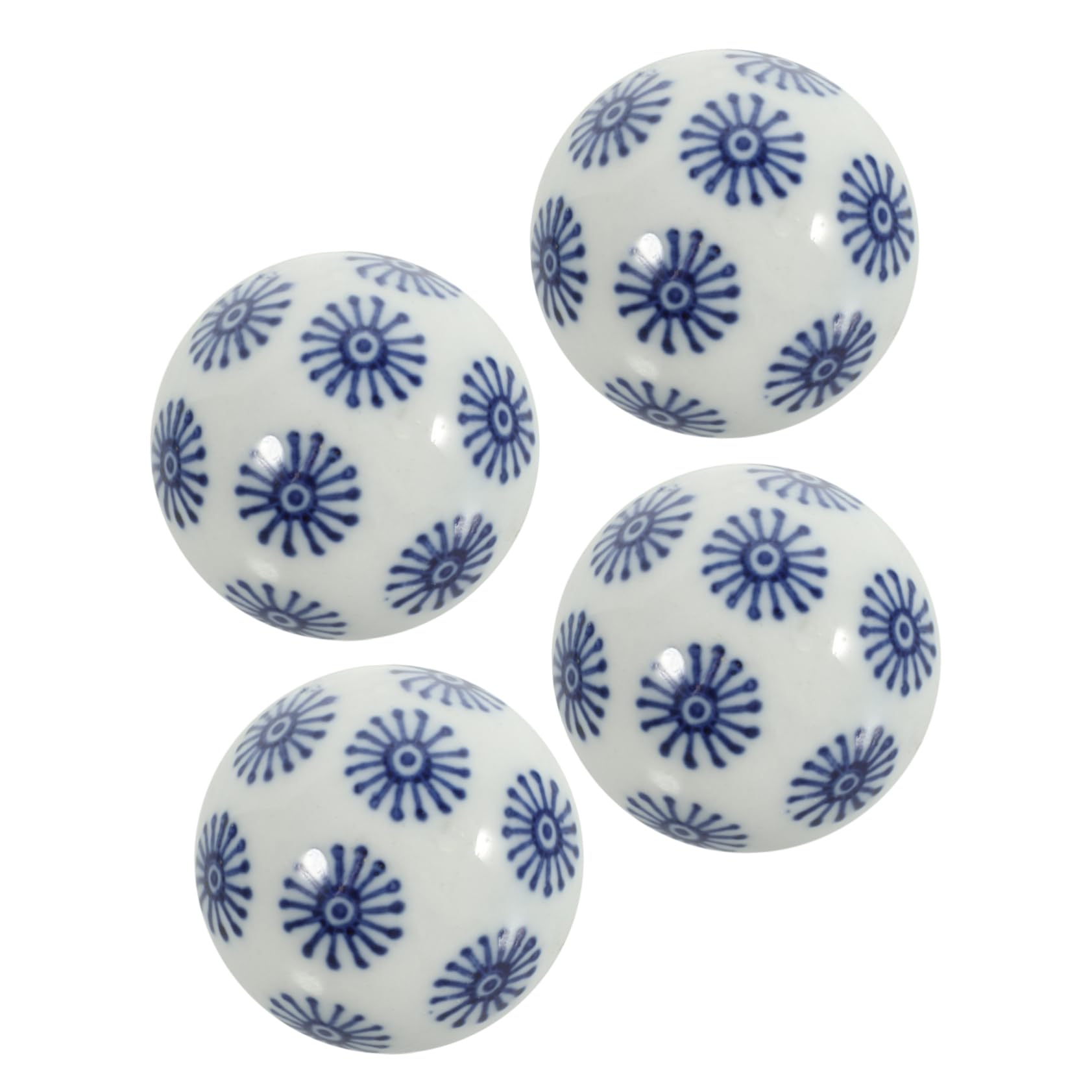 HOOTNEE 4pcs home decor ceramic blue white ball fish tank floating ball floating ceramic orb aquarium ornaments floating balls statue fish tank accessories decorate vase decorative ball