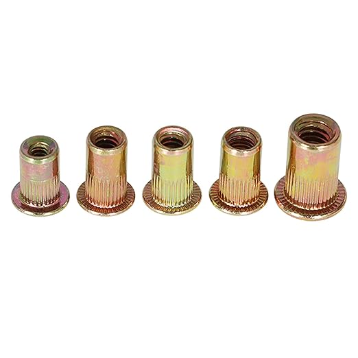150 Piezas Kit de Tuercas Remaches SAE Acero al Carbono miniatura 5