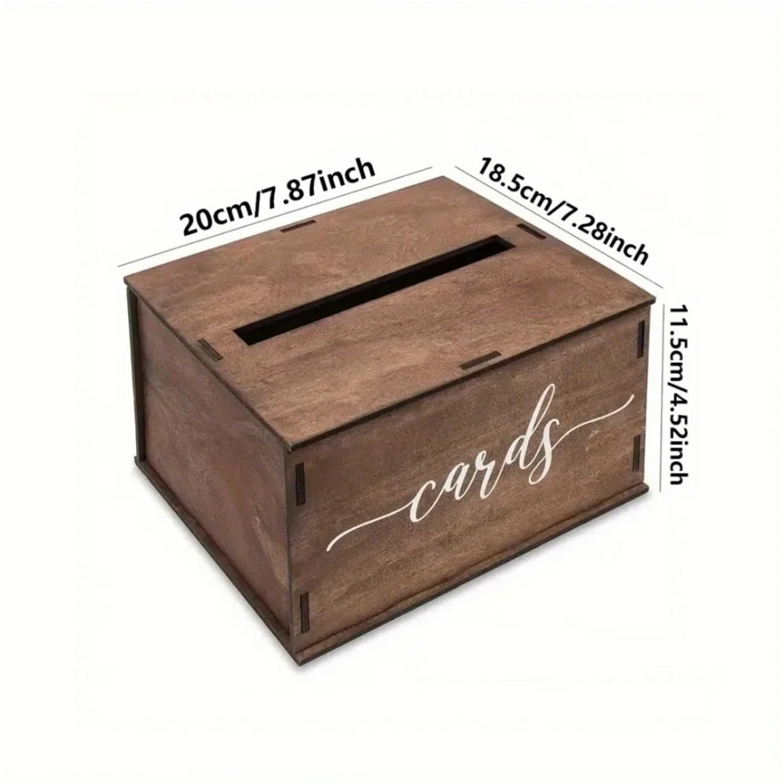 Scatole Per Biglietti Di Nozze Una semplice scatola regalo di nozze in legno fai da te, decorazione a cassetta usata for le carte di benvenuto alla cerimonia di laurea Per Matrimoni, Feste Di Fidanzam