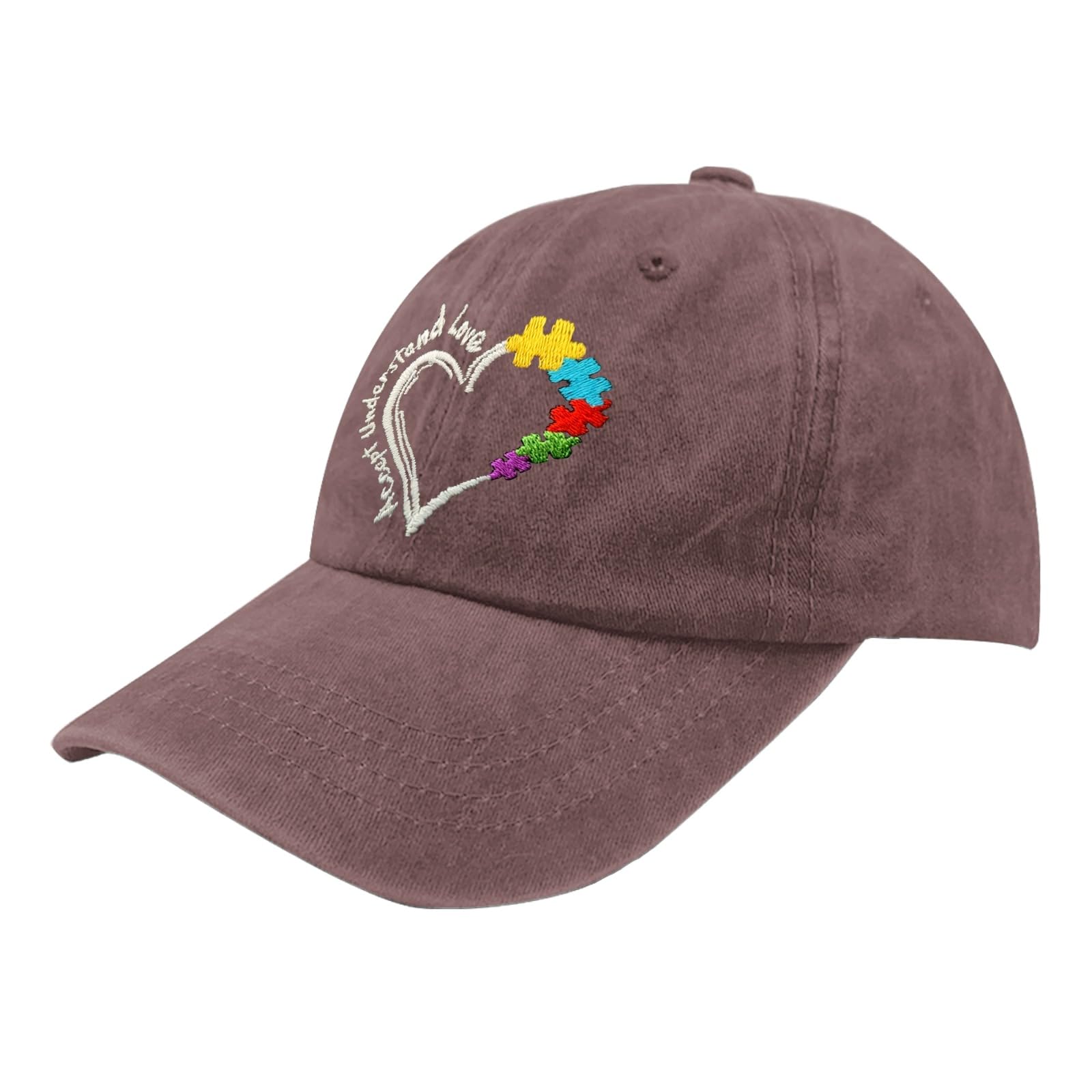 Accept Understand Love Autism Awareness Cowboy Hat Humor Baseball Caps Gifts for Grandpa Who Like