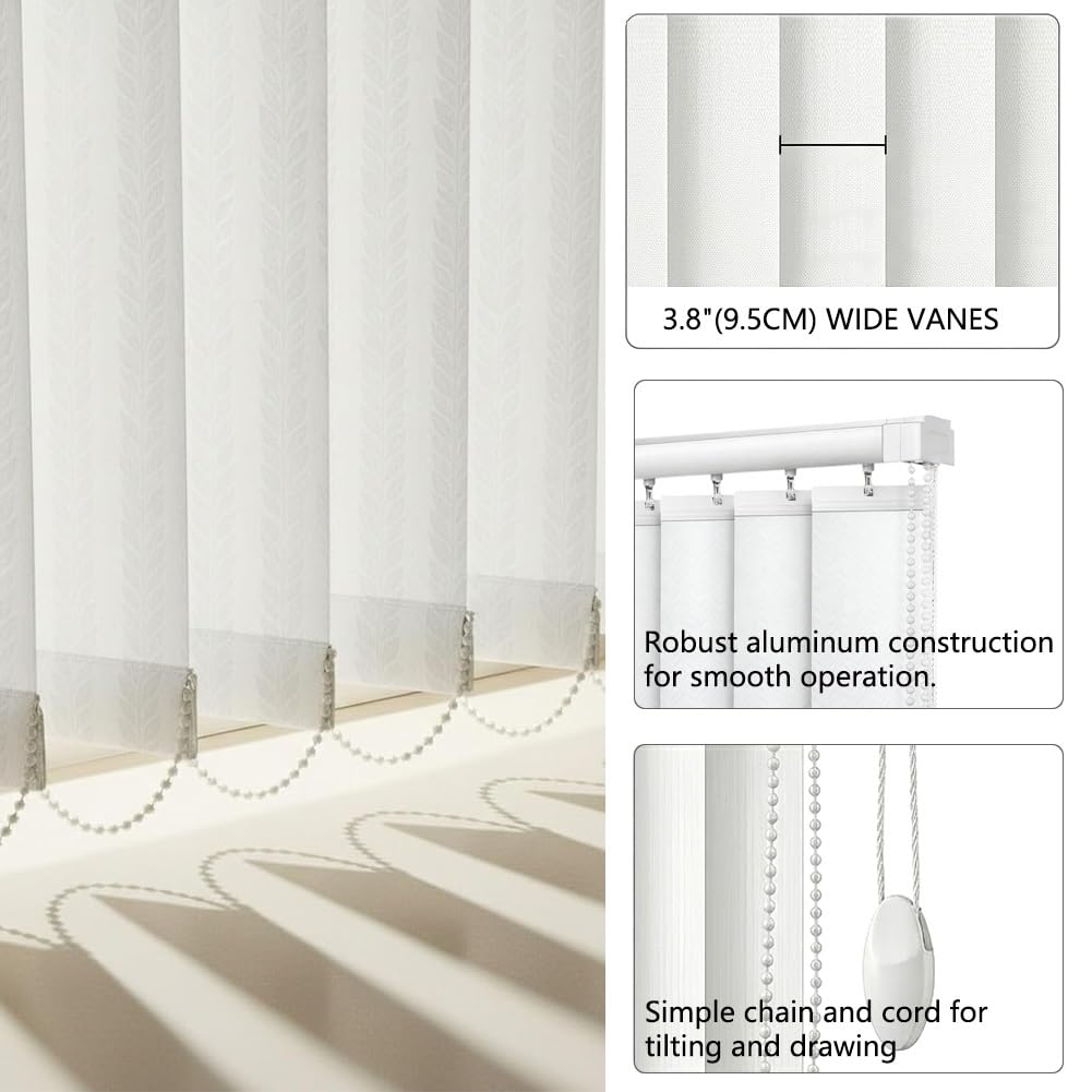 Tende A Strisce Verticali Personalizzabili In Tessuto, Tende Verticali A Bande Con Staffe, 60 80 120 150 180 200 260 300cm Veneziane Da Per Interno Oscuranti Per Cucina Finestra E Porta(W160cm*H220cm)