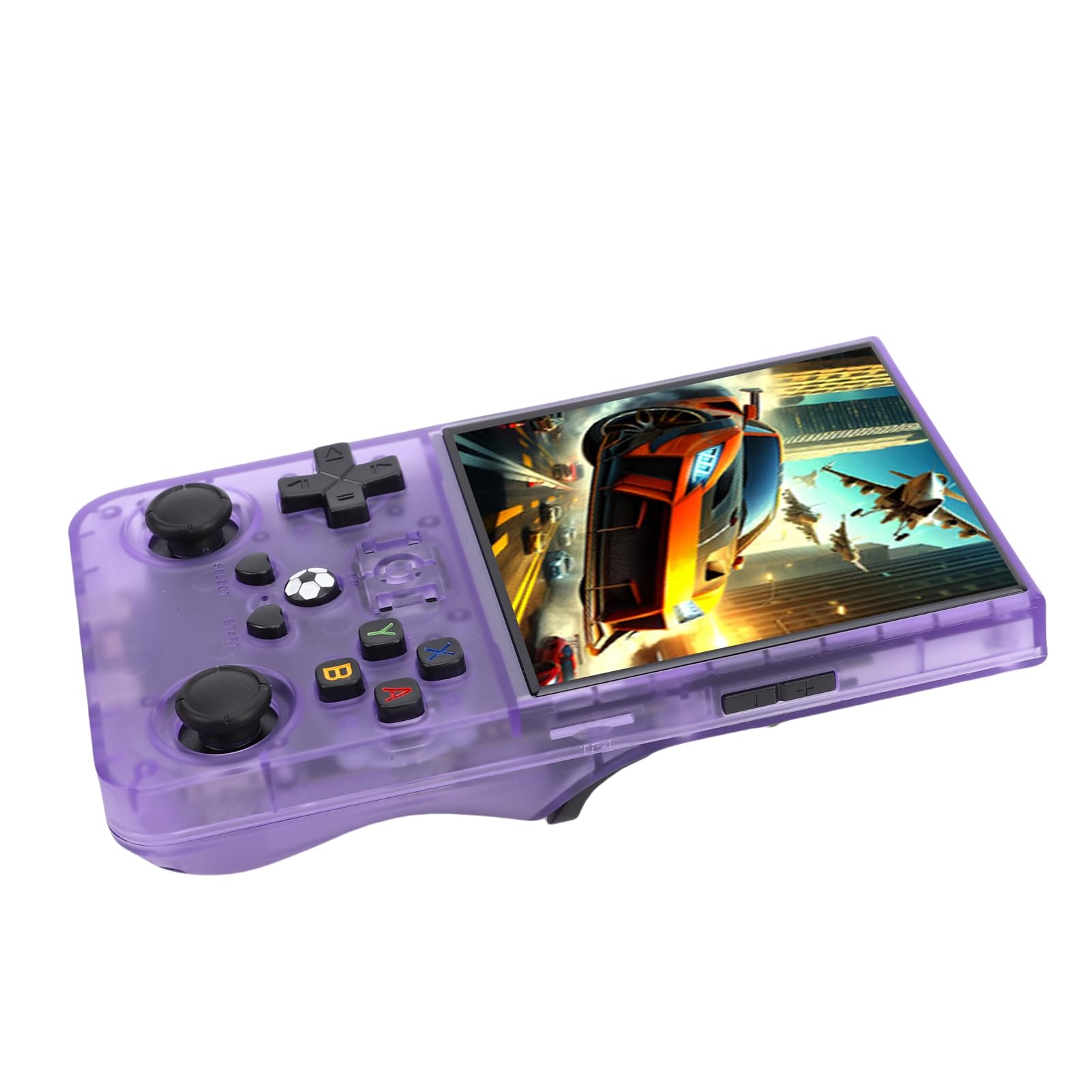 Console di Gioco Portatile, Schermo HD da 4 Pollici Console di Gioco retrò con Chip RK3326, di Portatile con Oltre 60 Emulatori Supporta Scheda di Memoria per Giochi retrò Portatili (viola