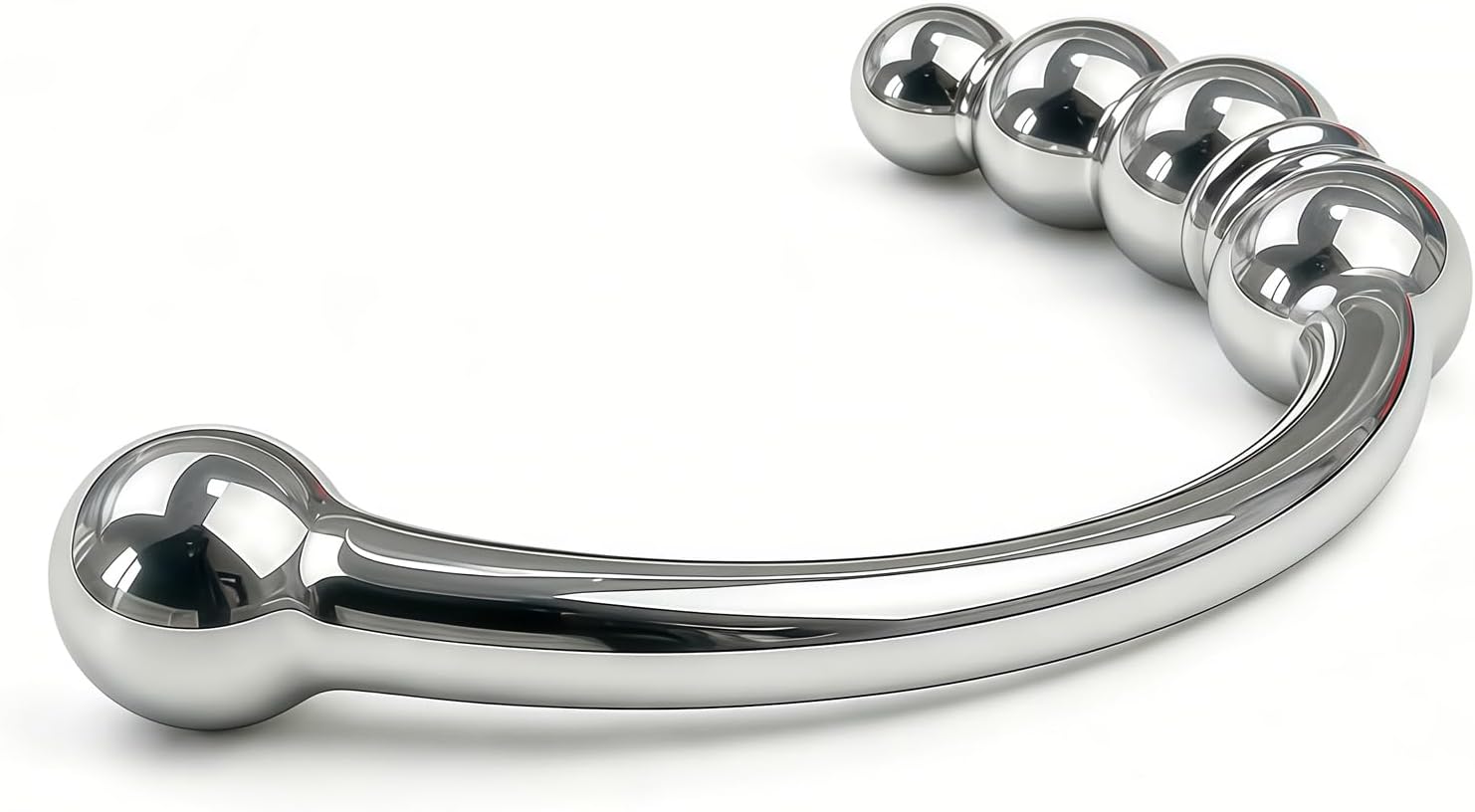 Double-Ended Dildo G-Spot Pleasure Wand Sex Toy for Adults, Dual-Head Massage Wand Stainless Steel Anal Butt Plug Sex Toys Games for Unisex Lesbian Gay Relaxation and Pressure