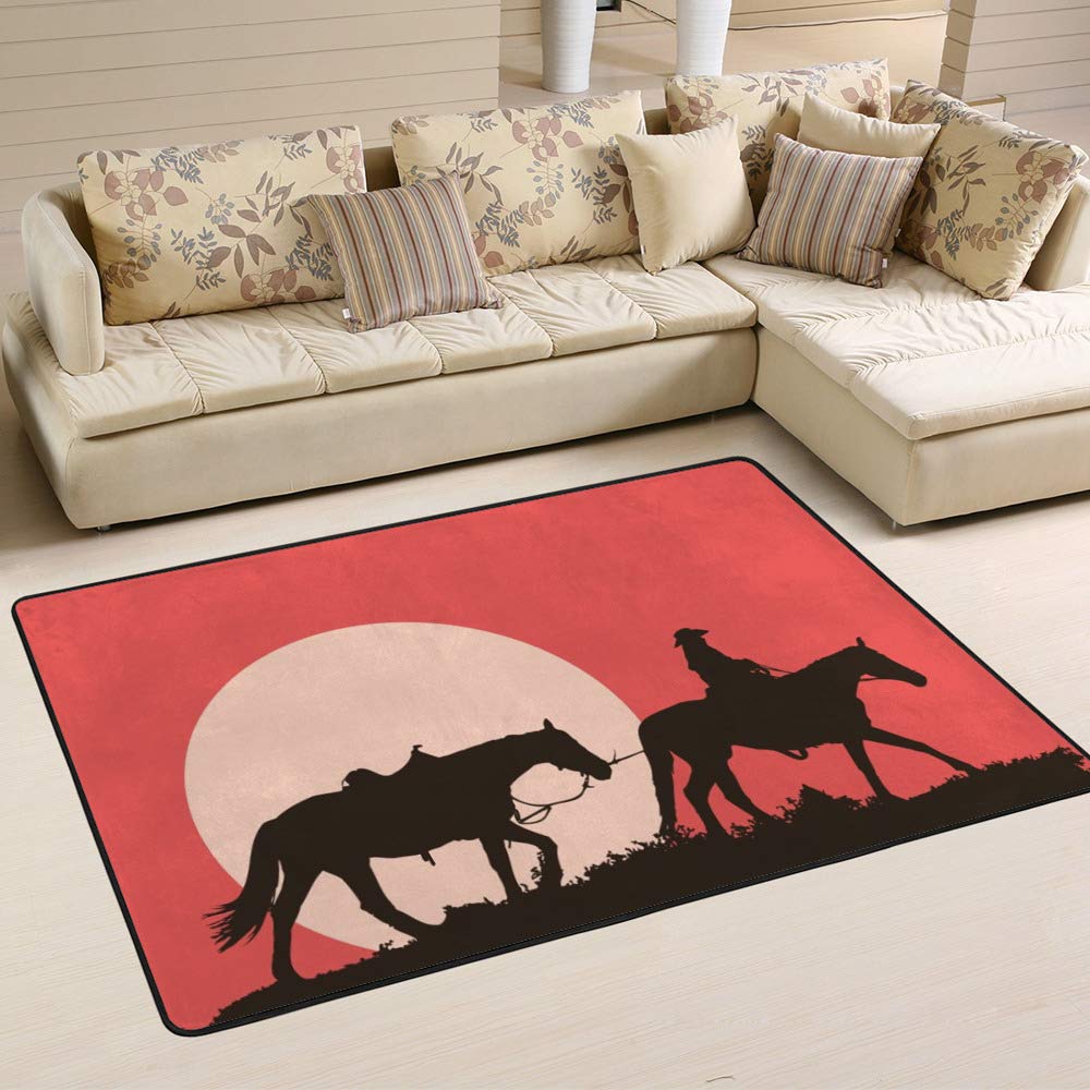 Tapis de sol lavable Ruchen en velours corail grand format durable