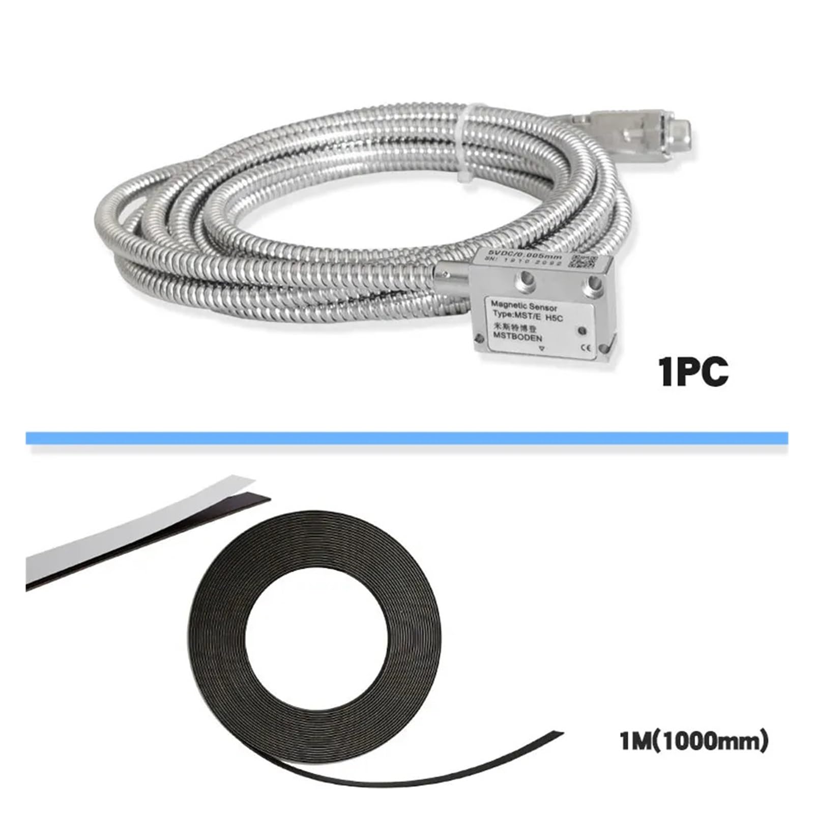Liniowy enkoder magnetyczny Elektroniczny czujnik przemieszczenia kąta Wysoka precyzja Otwarta taśma kratowa Tokarka do metalu(1000mm)
