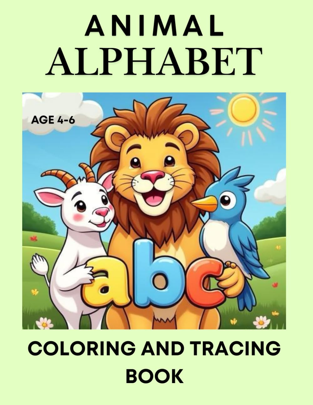 Animal Alphabet Coloring and Tracing Book