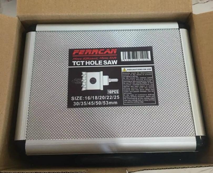 Image secondaire de Kit de 10 Scies Cloches TCT Ferrcan pour Métal et Acier Inoxydable