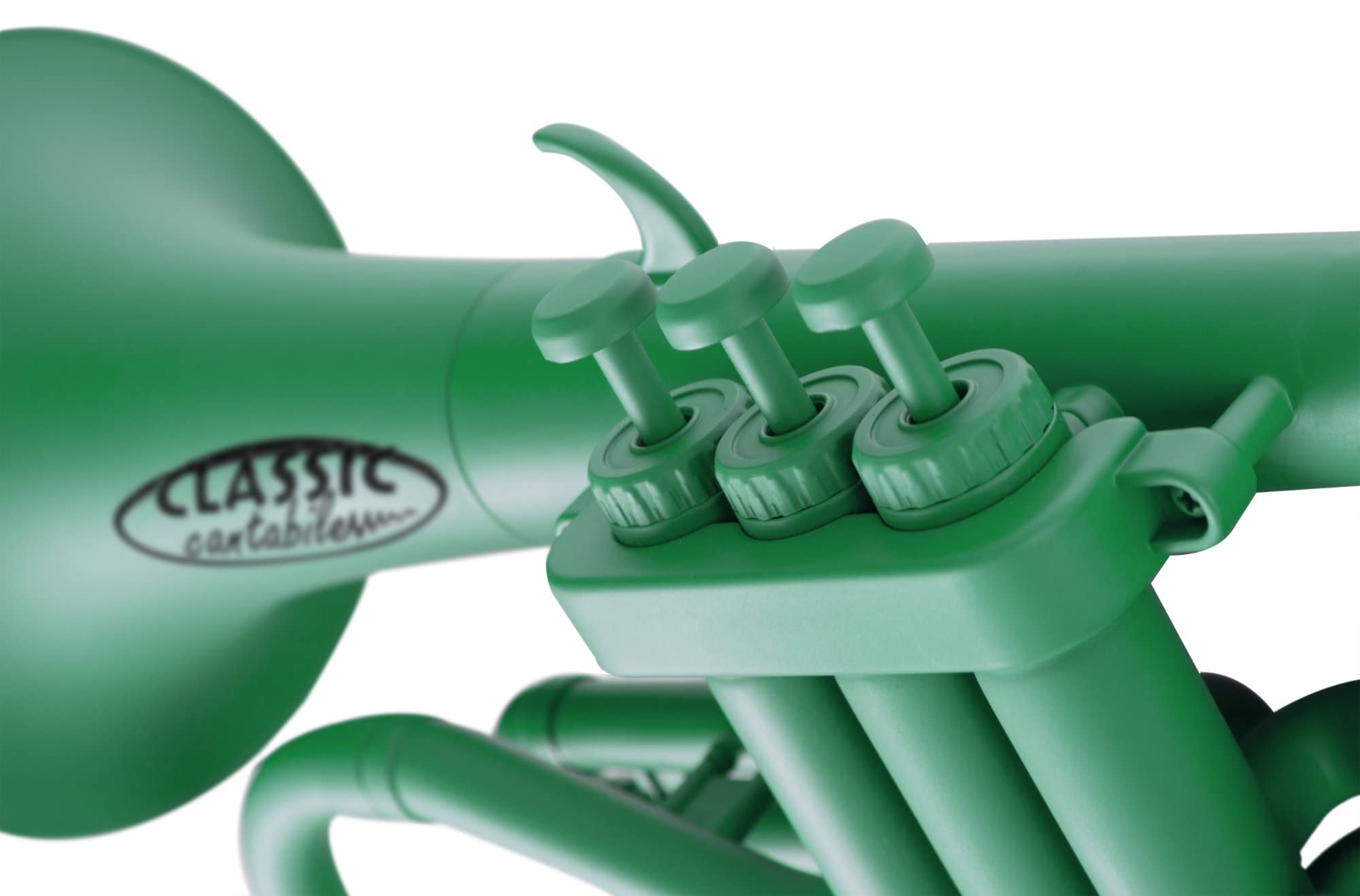 Classic Cantabile MardiBrass Bugle en ABS - Pistons Perinet - 600g léger - Perçage : 11,5 mm - avec embouchure et housse - vert mat