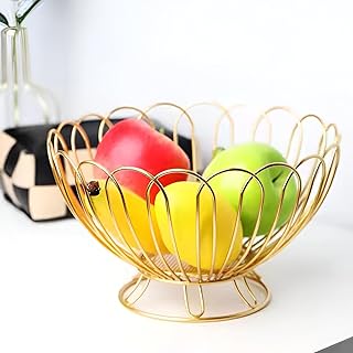تخزين الوجبات الخفيفة - سلة فاكهة معدنية فريدة تجمع بين المتانة والأناقة وتوفر حلاً مثاليًا للحفاظ على الوجبات الخفيفة والفواكه منظمة في منطقة معيشتك.