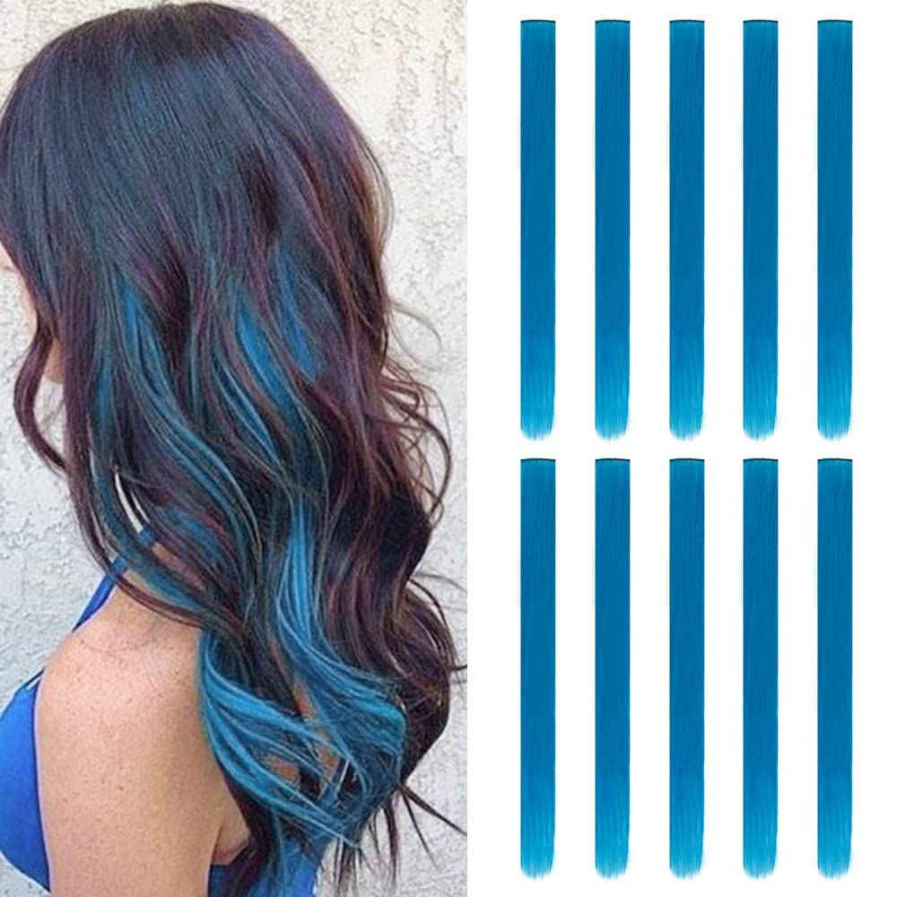 20” 6 PEICE BLUE & PURPLE HIGHLIGHTS CLIP INS *NWT Amazon.com : LSKJMO 12 PCS 20 inch  main image 3