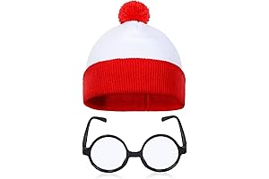 Suit Up for a Whimsical Adventure: Men's Waldo Costume Set with Iconic Hat & Glasses