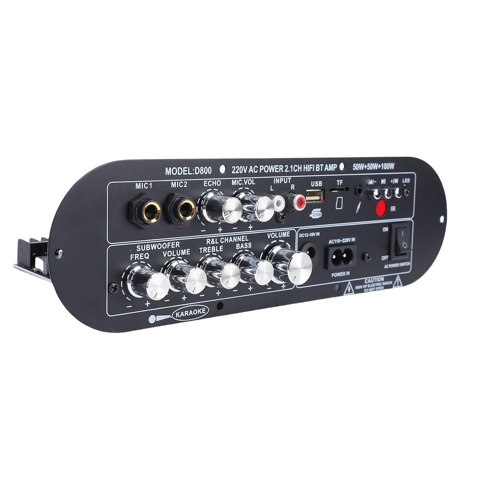 SEAFRONT 2.1 Płyta Wzmacniacza Kanałowego 50W+50W+100W moduł Audio HiFi z | Bluetooth 5.0 Wejście, Obudowa z Aluminium, Wsparcie dla Głośników 4-8Ω, Ochrona Przed Przepięciem