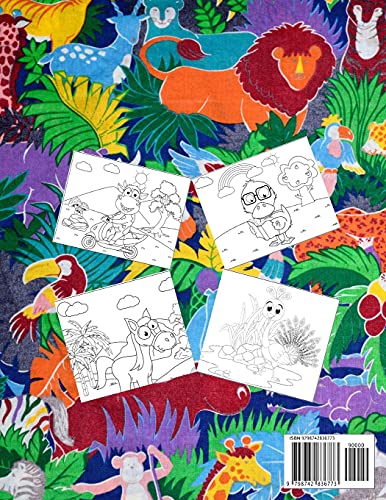 Animals Coloring Book Fun for Kids: A Coloring Book Featuring 50 Cute and Lovable Baby Animals for L