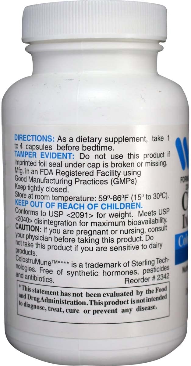 Wonder Labs Colostrum w/Olive Leaf, Provides Nutritional Support for a Healthy Immune System and Emotional Stability - 360 Capsules