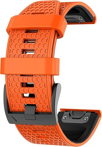 Miniatura 2 de OVERSTEP Correas de ajuste rápido de 0.866 in para Garmin Fenix 5Fenix 6Fenix 7, correa de repuesto de silicona suave compatible con Garmin