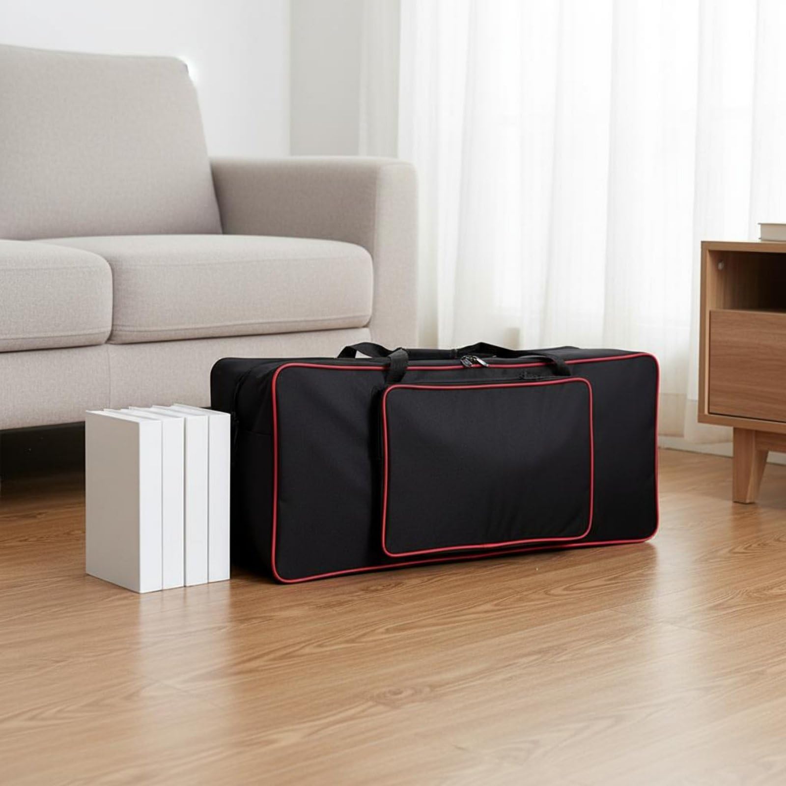 Custodia Tastiera Elettronica Borsa Protettiva Impermeabile Multiuso Imbottitura Soft Tasche Extra Doppia Tracolla Adatta a Spostamenti Lezioni Conservatorio, Nero PU Aggiornato