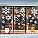 Ambolio 243 Pegatinas Navidad Ventanas,Pegatinas de Navidad para Escaparates,DIY Copo De Nieve Alce Decoración,Pegatina Copo de Nieve Navidad,Copos de Nieve Pegatinas.(Papá Noel)