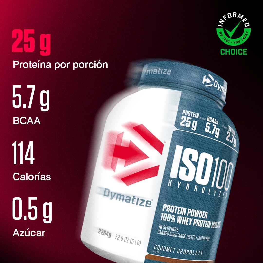 Dymatize ISO 100 Hydrolyzed Gourmet Chocolate 2264g