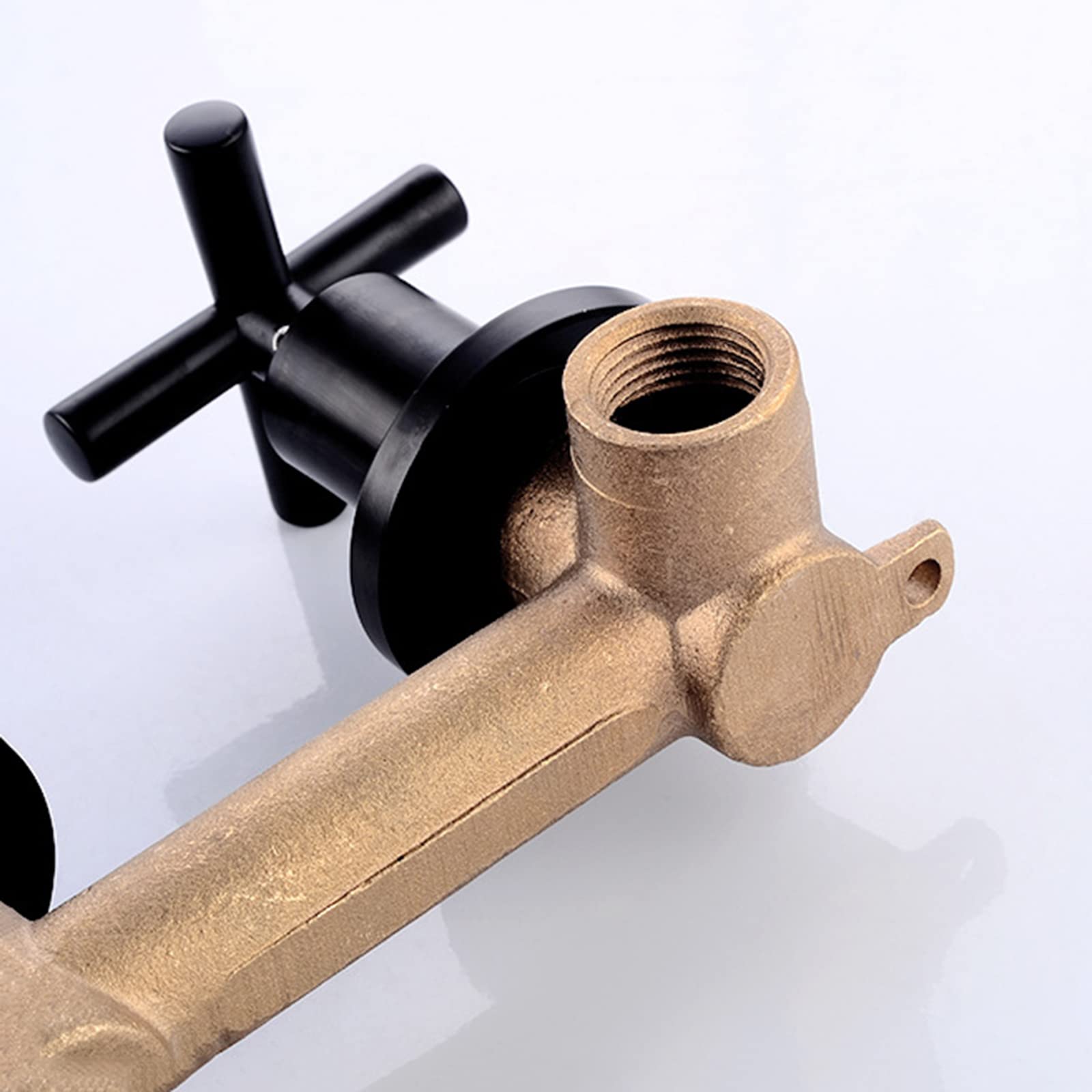 Faucet Bateria ścienna Bateria łazienkowa Bateria umywalkowa Baterie wannowe z wylewką 20 cm Baterie umywalkowe Uchwyt krzyżowy Ciepła i zimna podtynkowa bateria do zlewu Baterie wannowe Szczotkowane
