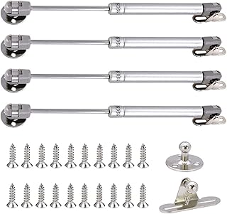4PCS Molle a Gas Ammortizzatori Pistoncini per ante Cucina e Mobili 150N Martinetto Pistoncini per Mobili Cerniera Armadio Braccetto Ammortizzatore