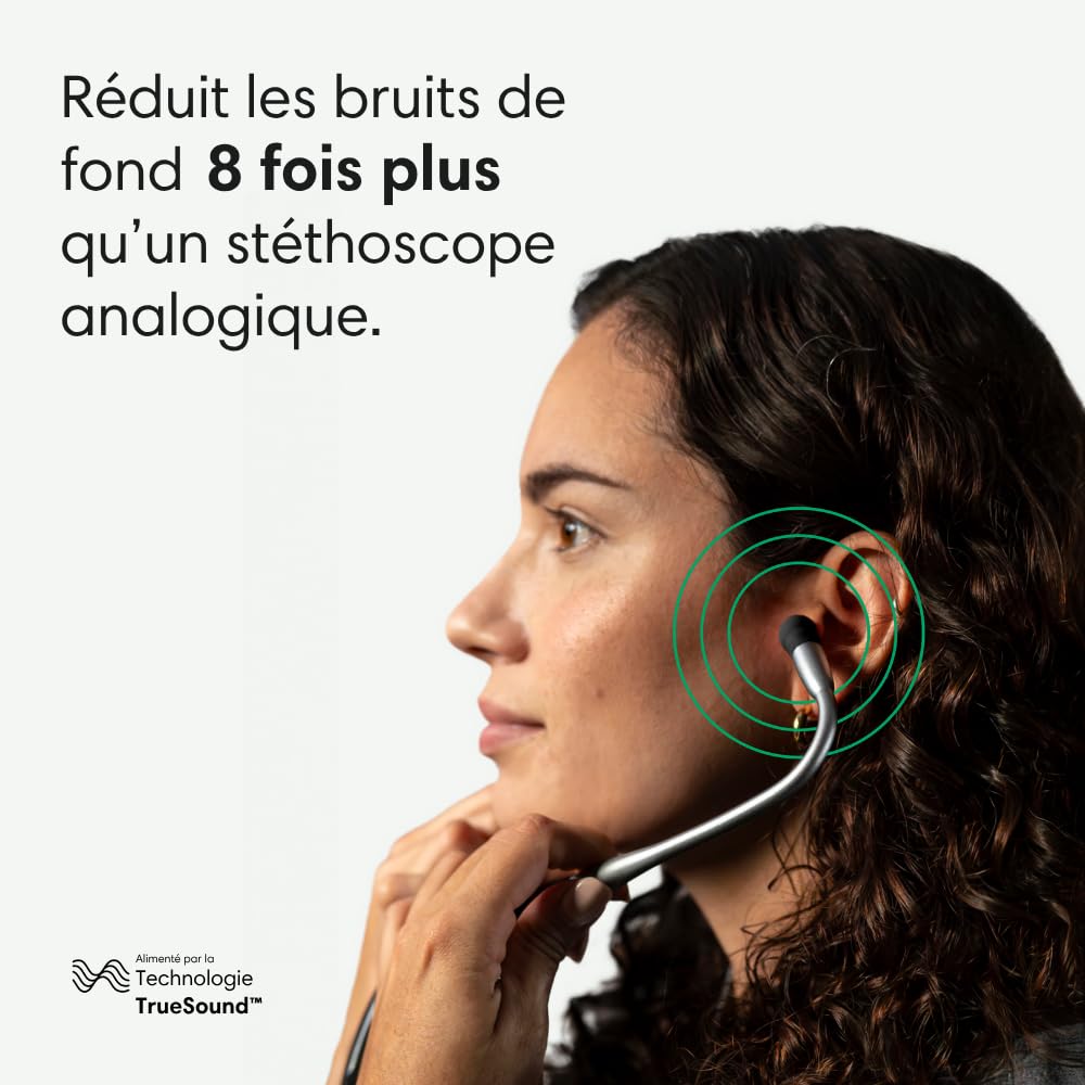 Stéthoscope numérique digital CORE 500™ - Amplification x40, suppression active du bruit, ECG à 3 dérivations, IA certifiée par la FDA avec Eko+, affichage couleur