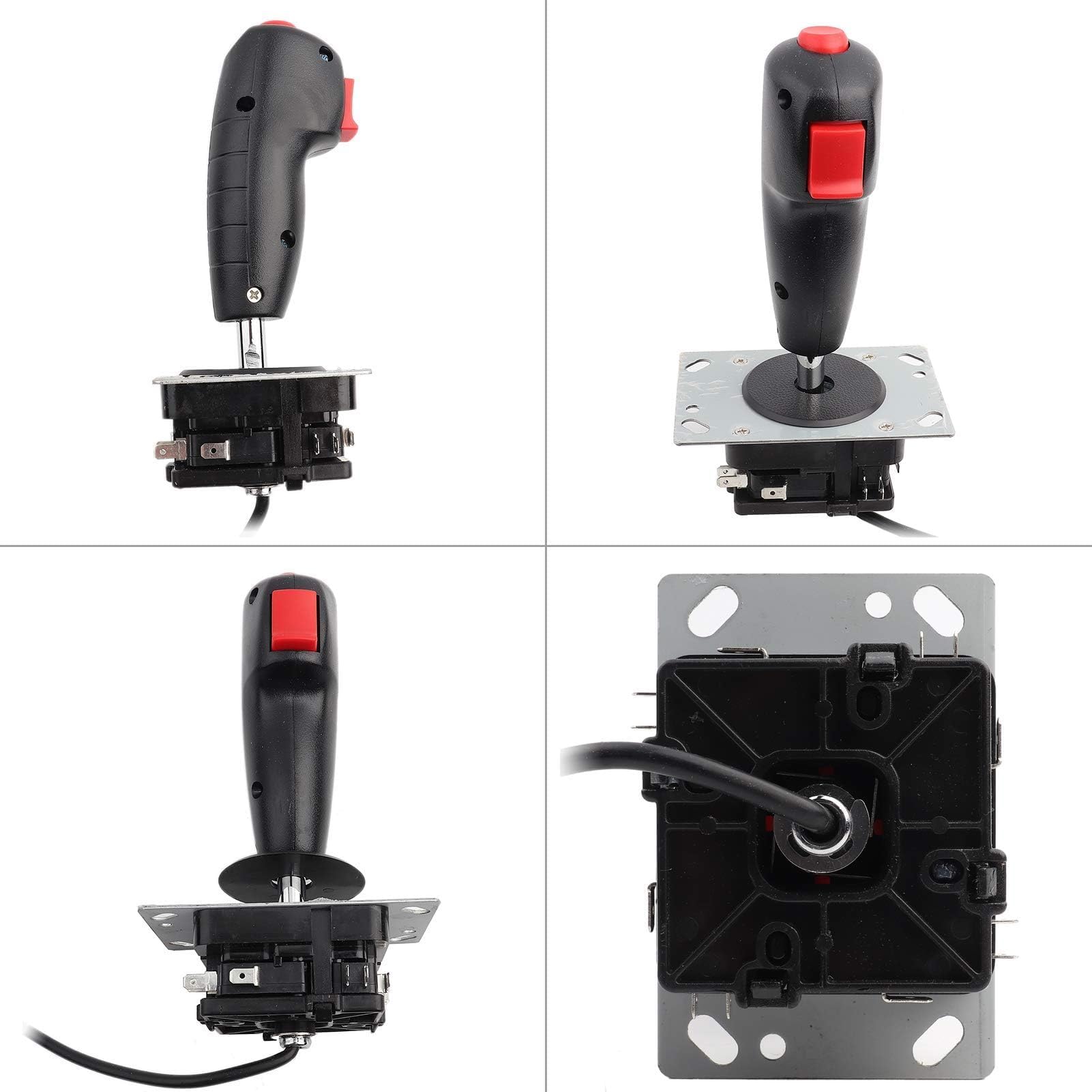Joystick d'arcade, Joystick de vol à 8 voies avec gâchette et bouton de tir supérieur, kit de contrôleur de jeu 8 voies pour jeu d'ordinateur