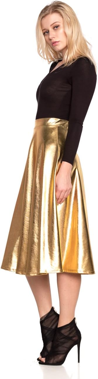 Cemi Ceri Women's J2 Love Faux Leather Flare Skirt
