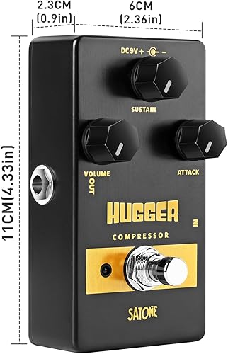 Miniatura 4 de Pedal de efecto de guitarra eléctrica S807 Hugger Compressor - Pedal de metal acústico preestablecido con efecto de compresor de circuito analógico
