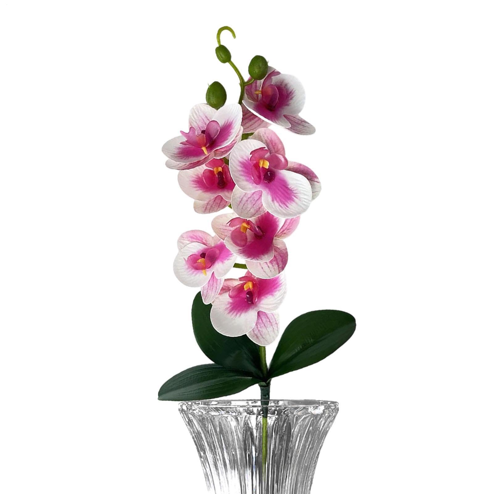 Orchidée Phalaenopsis artificielle 3 feuilles fleur décoration maison salon