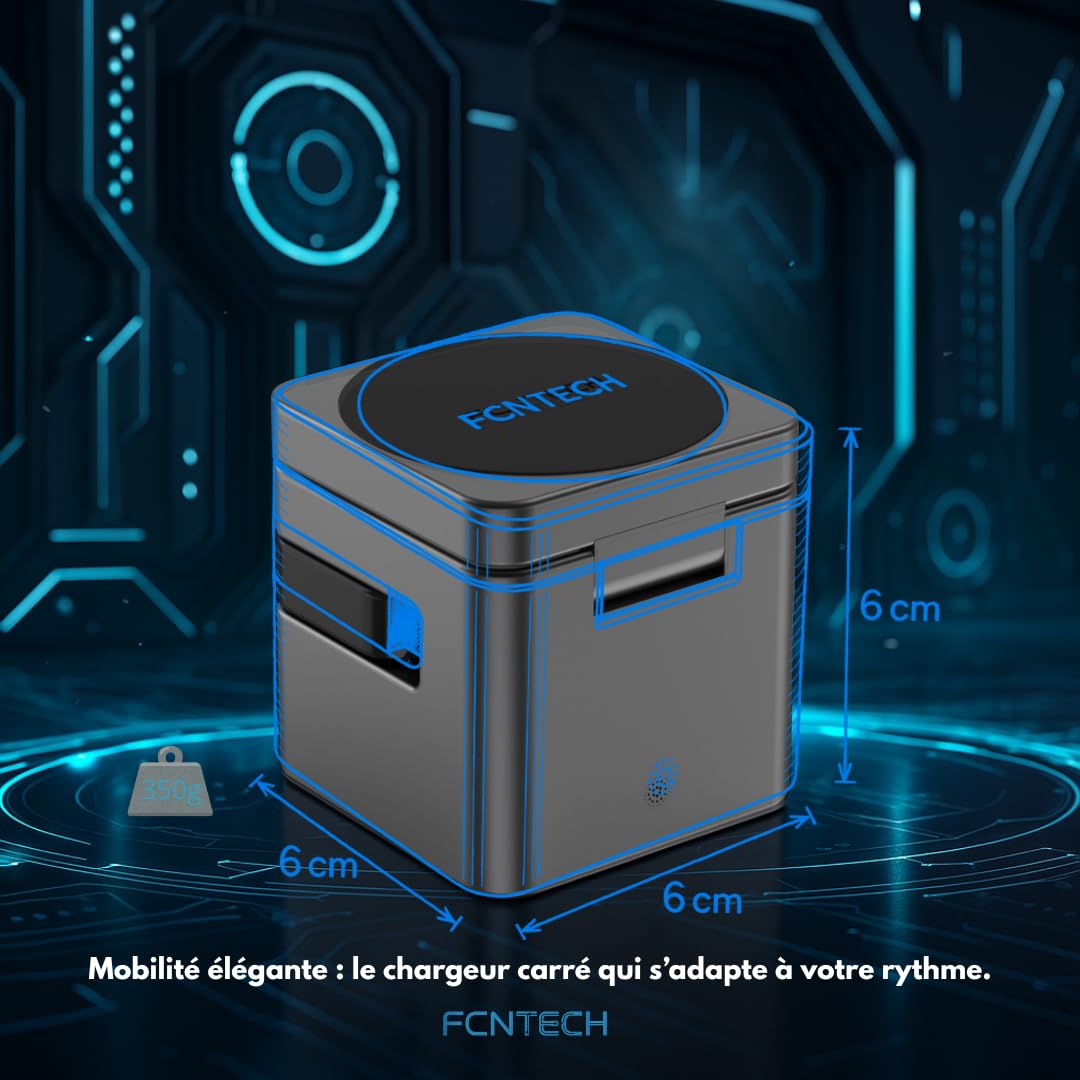 PowerCube, Station de Charge 3 en 1 Compatible MagSafe pour iPhone, Apple Watch et AirPods | Chargeur Induction Qi2 pour iPhone 16/15/14/13/12| Support Compatible Magsafe Table de Nuit |