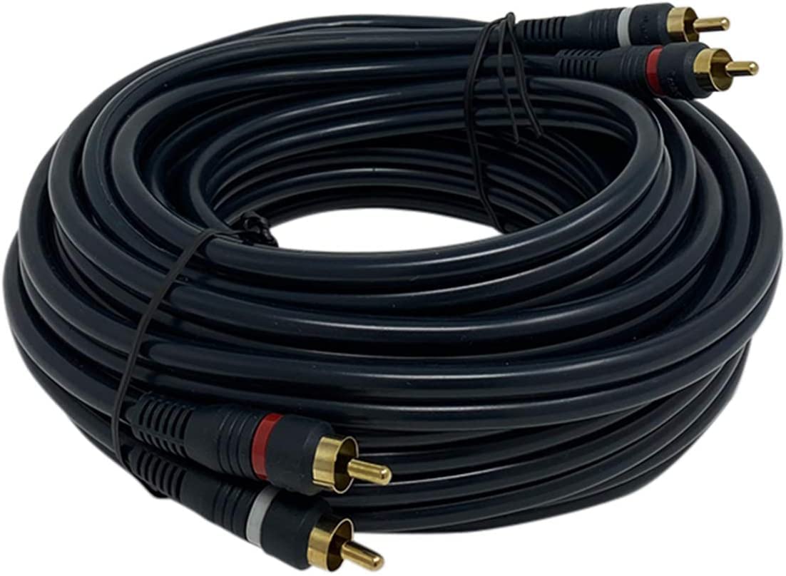2RCA Male to 2RCA Male Python Home Theater Audio Cable, 50 Feet for HDTV, Amplifiers, Hi-Fi Systems,Speakers, Subwoofer, Satellite Receivers and More