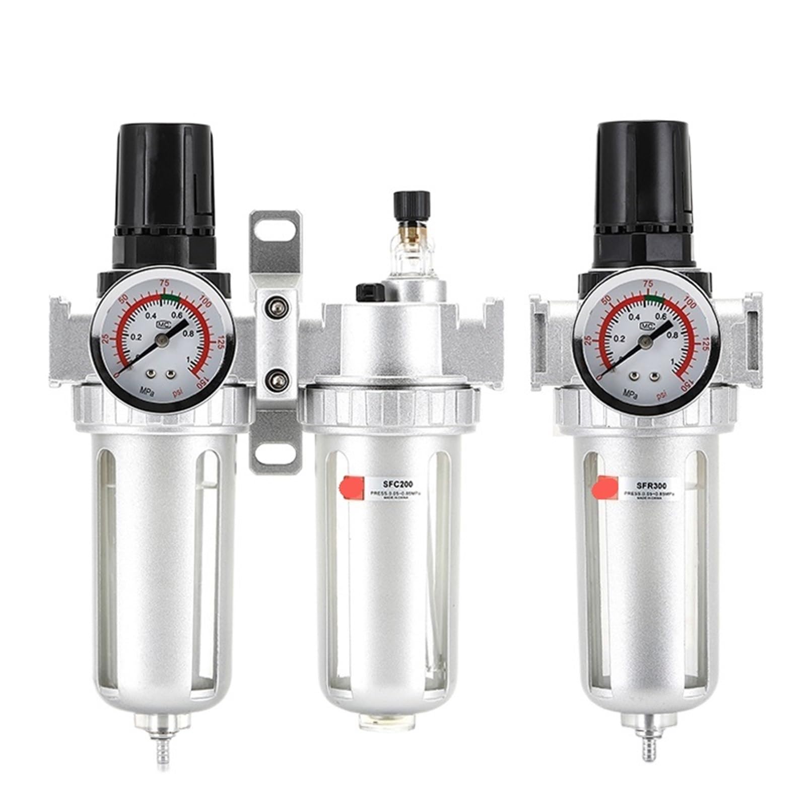 Séparateur d'eau pour compresseur, SFC200 SFC300 SFC400 régulateur de filtre compresseur d'air séparateur d'eau d'huile 1/2 "et 1/4"(SFR w PC6,400)