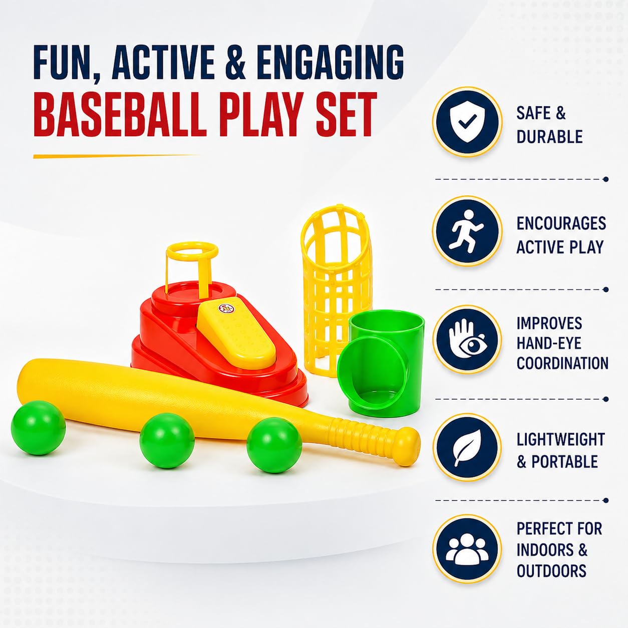 Goyal's Automatic Pitcher BaseBall Game - Bat & Balls! -8