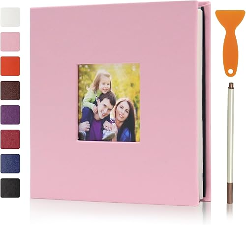 Miniatura 8 de RECUTMS Álbum de fotos autoadhesivo, 60 páginas, álbum de fotos de bricolaje con páginas adhesivas con capacidad para fotos de 3 x 5, 4 x 6, 5 x 7,