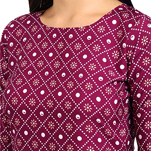 Image of Pinkmint Women's Crepe Digital Print Straight Kurta