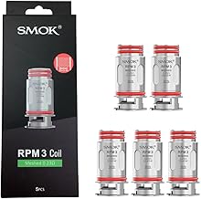 SMOK RPM 3 Meshed Replacement Coils, 0.23 Ohm, Enhanced Flavor and Vapor Production, Works With RPM5, RPM85, RPM100, SMOK Vaping Coils, Pack of 5, No Nicotine