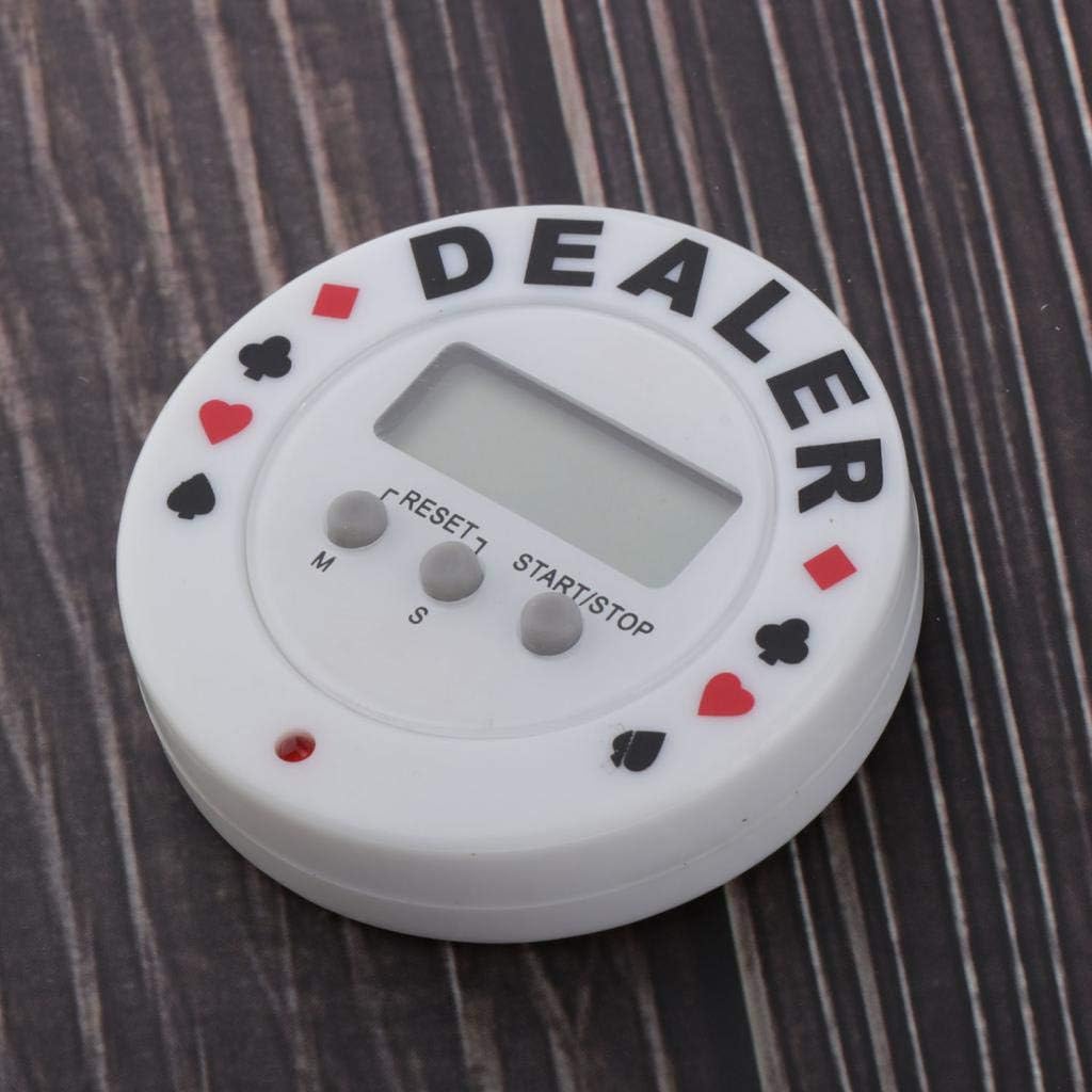 Digital LCD Programmable Electrical Timer Tournament Edition Dealer Poker Dealer Button Timer - Round Shape - - 
