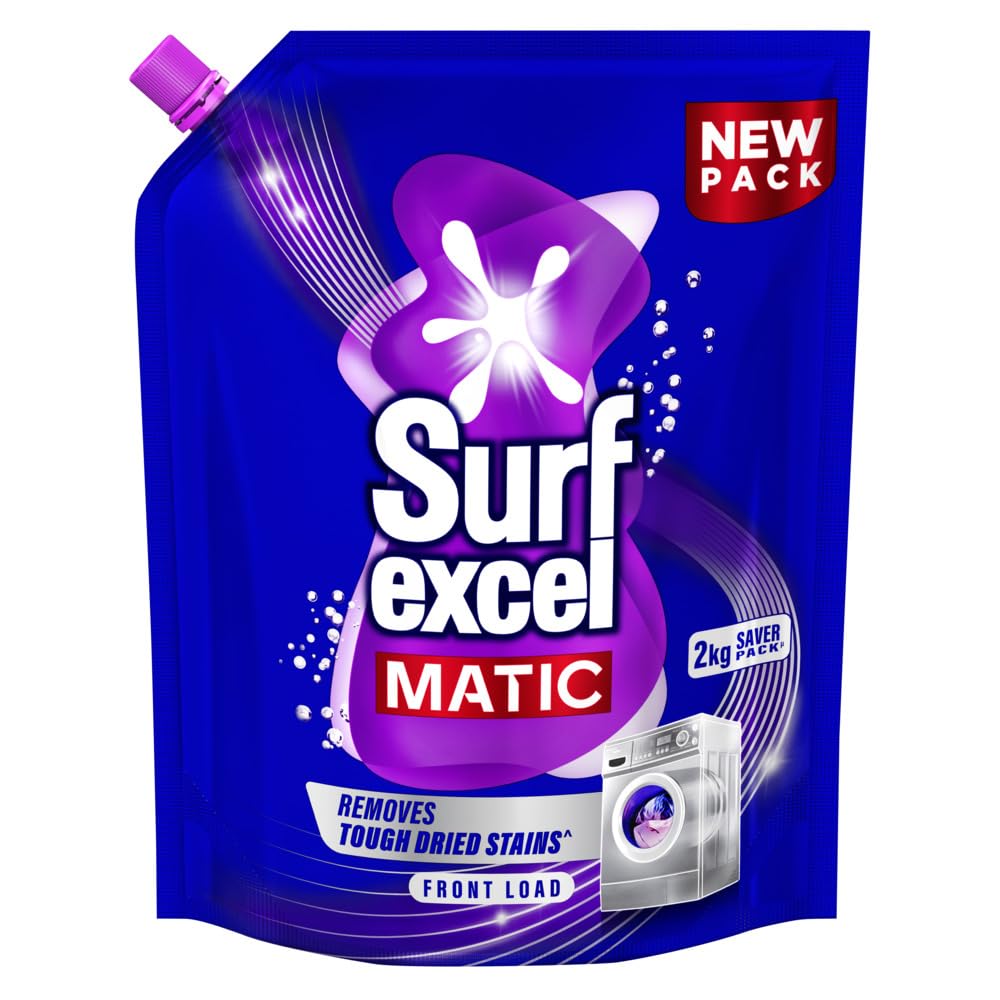 Surf Excel Matic Front Load Liquid Detergent 2 L Refill Pouch, For Removing Tough Stains, Surf Excel Liquid Detergent - Front Load Washing Machines-image-6