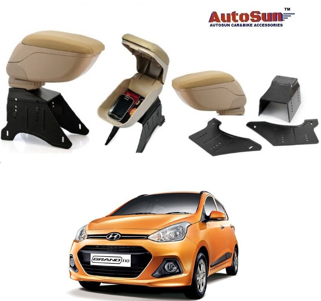 Car Armrest Centre Console Hand Rest Beige for Hyundai Grand I10
