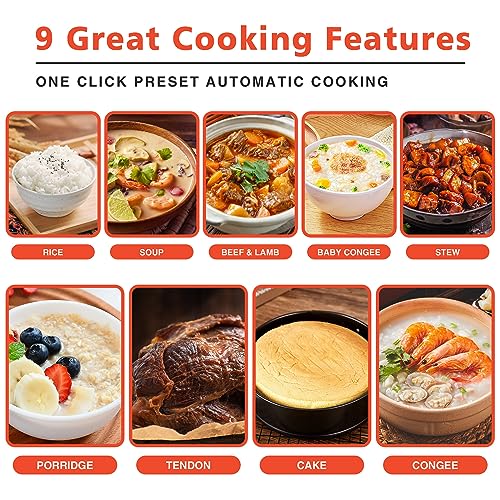 Image of Electric Pressure Cooker, 6 Quart Stainless Steel, 9-in-1 Multi-Functional Programmable Instant Pot With Slow Cook, Stir-fry, Rice Cook, and Yogurt Maker Functions
