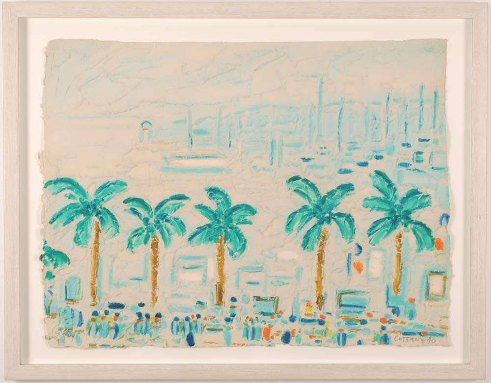Amazon.co.jp: アンドレ・コタボ 「ニースの街並み」 フランス 絵画 