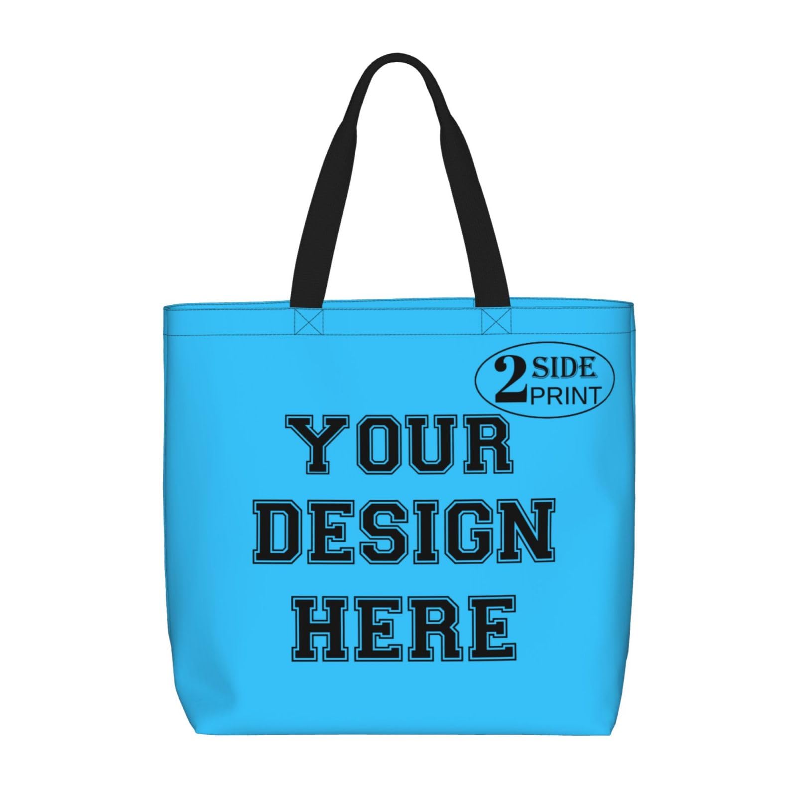Custom Tote Bags with Logo, Personalized Tote Bag For Women, Design Your Own Travel Grocery Bag With Photo
