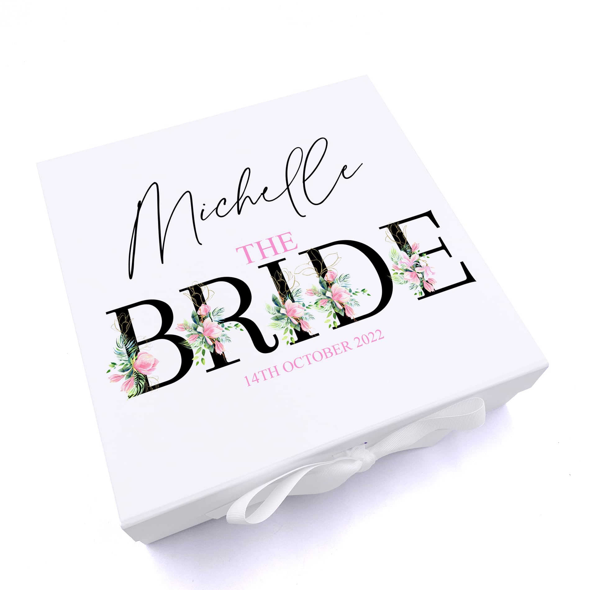 ukgiftstoreonline Personalised Bride Wedding Keepsake Memory Box Gift (Large)