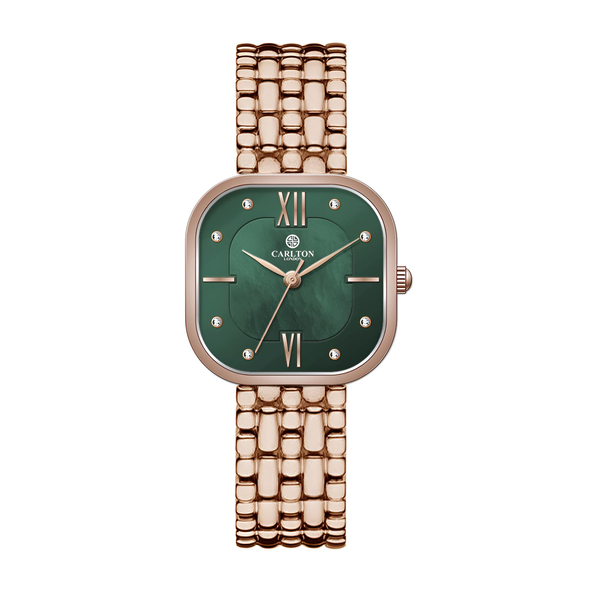 Carlton London Women Stainless Steel Analog Watch | Gold-Green Waterproof Watches for Women Girls Ladies | Fashionable Trendy Quartz Movement Wrist Watch - CLSSCDGRN (B0D8GHRGCH) Amazon Price History, Amazon Price Tracker