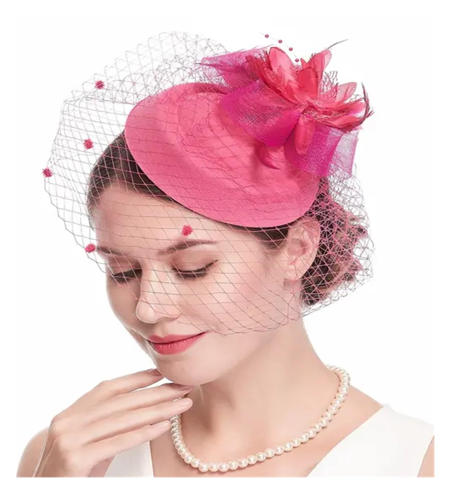 UALXPAO Wedding Hats Fascinator Hats for Women Hat Hair Clip Wedding Tea Party for Tea Party,Weddings(Color5)