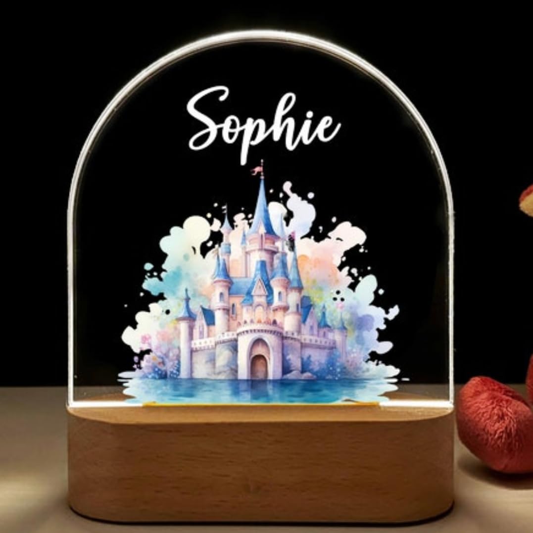 Fallover Personalised Baby Boys Girls Gifts, Custom LED Night Light Lamp for Babys Nursery - Cute Animals Design, Personalised Kids Sleep Light for Daughter, Son, Niece, Granddaughter, New Baby (12)