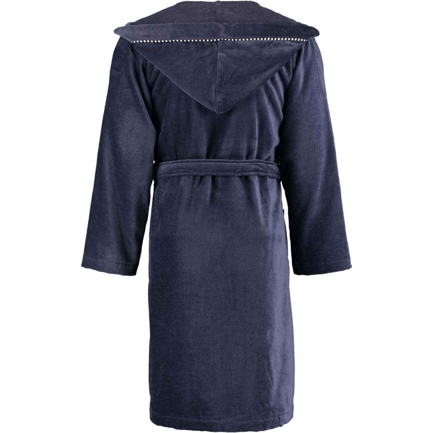 ESPRIT Albornoz de terciopelo, 100% algodón, azul marino, L
