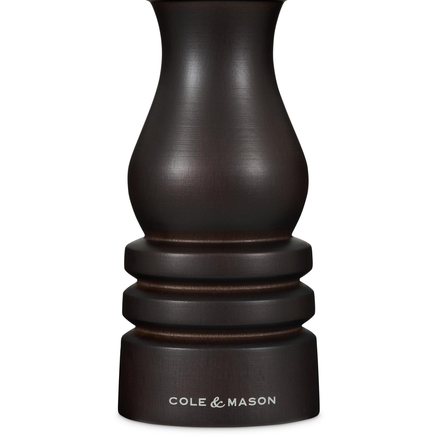Cole & Mason London Molinillos de Sal y Pimienta, Madera de Haya Chocolate | 18 cm, Molinillo Sal y Molinillo Pimienta Manual, Molino Cerámica Adjustable, Precisión+, Garantía Vitalicia del Mecanismo